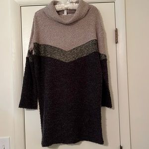 Thml knit cowel neck sweater dress.